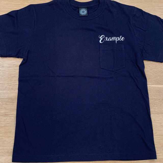 EXAMPLE EMBROIDERY POCKET TEE NAVY 新品未使用