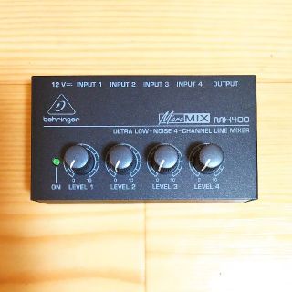 【美品】BEHRINGER MX400 MICROMIX 4chラインミキサー(ミキサー)