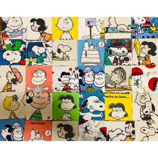 スヌーピー(SNOOPY)のスヌーピー ビンテージシーツ カットクロス 30枚(生地/糸)