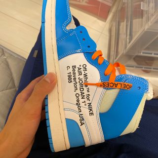 ナイキ(NIKE)のNIKE AIR JORDAN 1 offwhite 25.5(スニーカー)