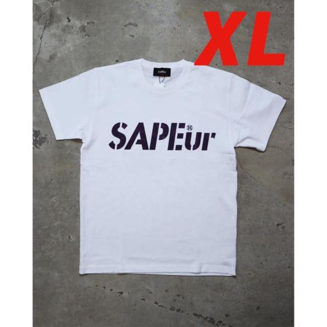 SAPEur オーロラリフレクター Tシャツ XL ホワイト メンズのトップス(Tシャツ/カットソー(半袖/袖なし))の商品写真