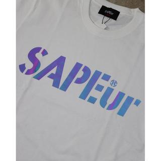 SAPEur オーロラリフレクター Tシャツ XL ホワイトの通販 by