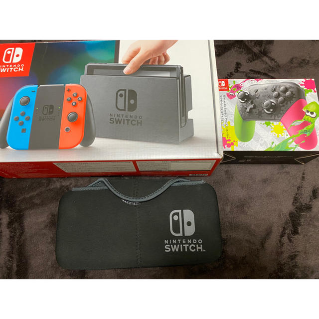 ☆一部ほぼ未使用☆Nintendo Switch 本体 付属品完備ネオンカラー