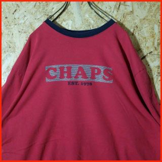 ラルフローレン(Ralph Lauren)の【USA古着】 CHAPS、レトロ、ブランドロゴTシャツ【525】(Tシャツ/カットソー(半袖/袖なし))