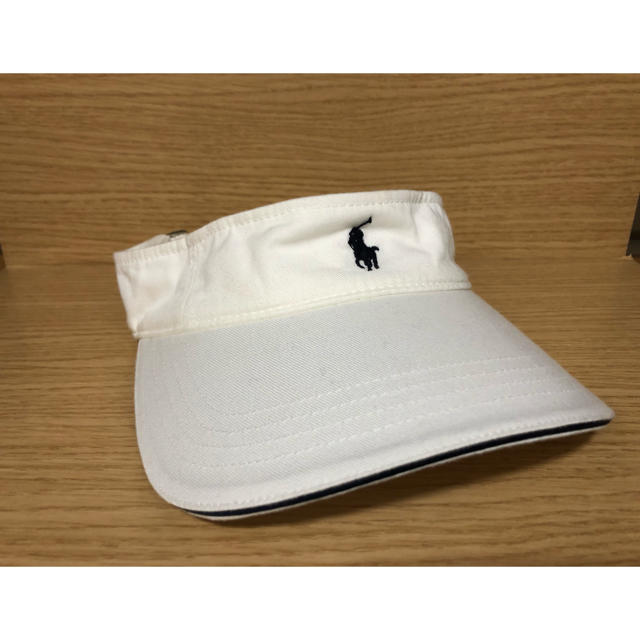 POLO RALPH LAUREN(ポロラルフローレン)の美品　ポロラルフローレン　ゴルフ　サンバイザー  白 スポーツ/アウトドアのゴルフ(その他)の商品写真