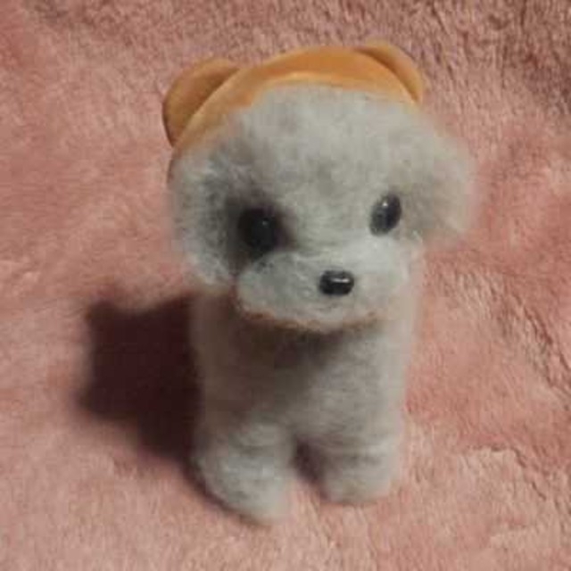 羊毛フェルトハンドメイドトイプードル ハンドメイドのぬいぐるみ/人形(ぬいぐるみ)の商品写真
