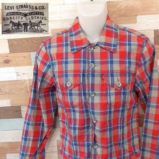 リーバイス(Levi's)の【LEVI'S】 美品 リーバイス レッドチェック長袖シャツ サイズM(シャツ)