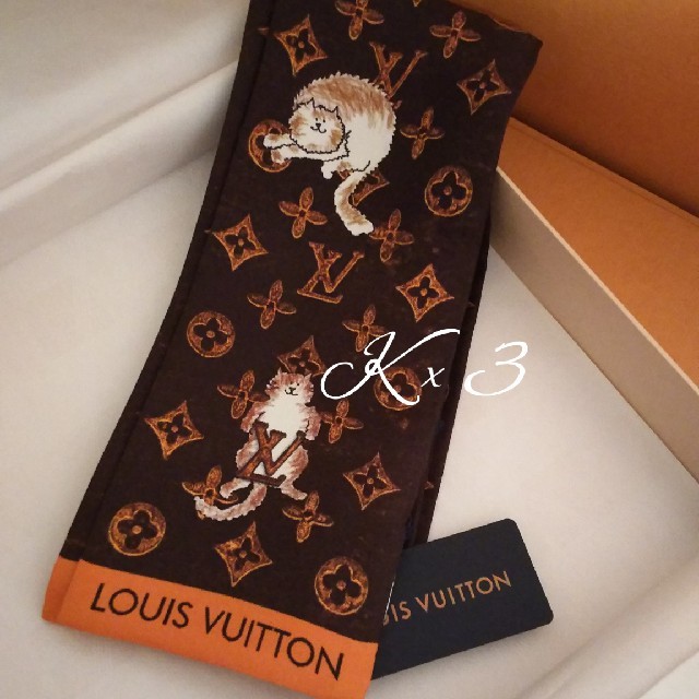 LOUIS VUITTON バンドースカーフ/キャットグラム/タグ付