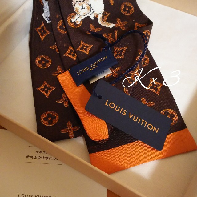 LOUIS VUITTON バンドースカーフ/キャットグラム/タグ付