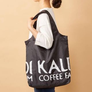 カルディ(KALDI)の【新品】カルディエコバッグ　ブラック(日用品/生活雑貨)