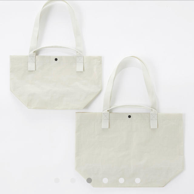 MUJI (無印良品)(ムジルシリョウヒン)の☆ 無印良品 ポリエチレンシートトートバッグ セット（ライトベージュ）☆ レディースのバッグ(トートバッグ)の商品写真