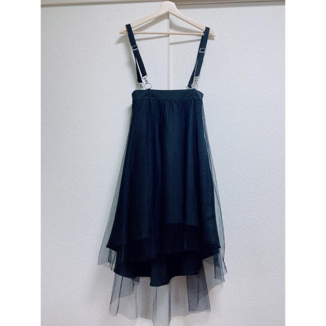 EATME(イートミー)のEAT ME チュールイレヘムスカート ブラック黒 レディースのスカート(ひざ丈スカート)の商品写真