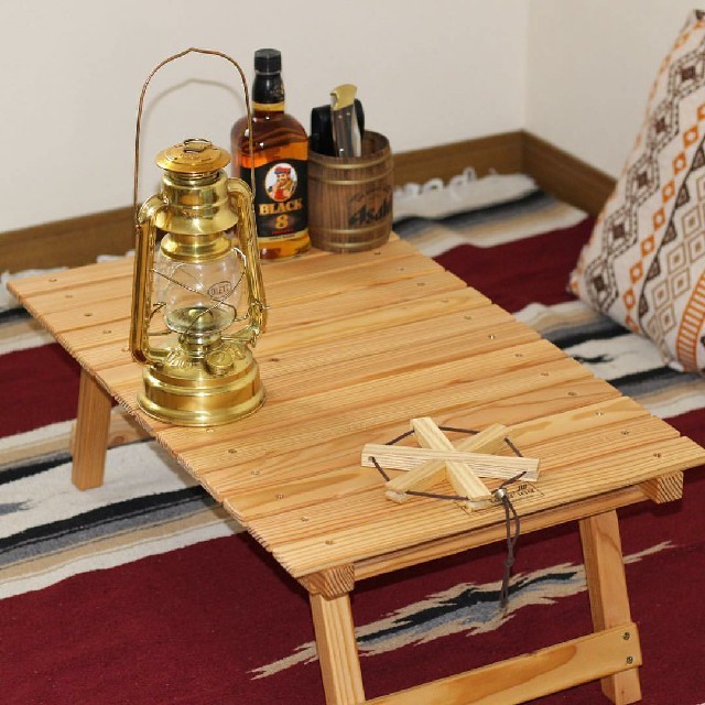 オリジナルウッドテーブル スポーツ/アウトドアのアウトドア(テーブル/チェア)の商品写真