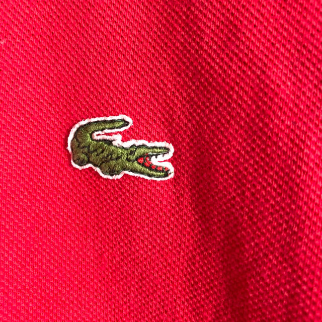 LACOSTE(ラコステ)のKIYONO様専用　ラコステ  半袖　ポロシャツ　赤 90s メンズのトップス(ポロシャツ)の商品写真