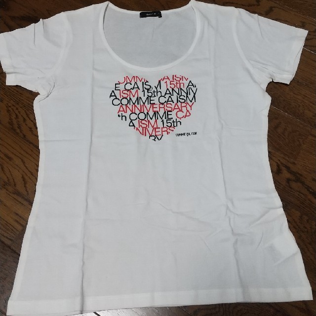 COMME CA ISM(コムサイズム)の値下げ中　新品　コムサTシャツ　Ｌサイズ　ロゴT レディースのトップス(Tシャツ(半袖/袖なし))の商品写真