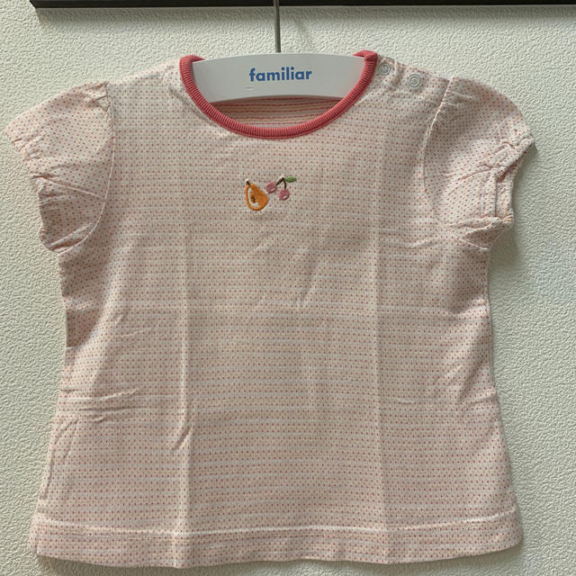 familiar(ファミリア)のfamiliar 100 美品 半袖カットソー キッズ/ベビー/マタニティのキッズ服女の子用(90cm~)(Tシャツ/カットソー)の商品写真