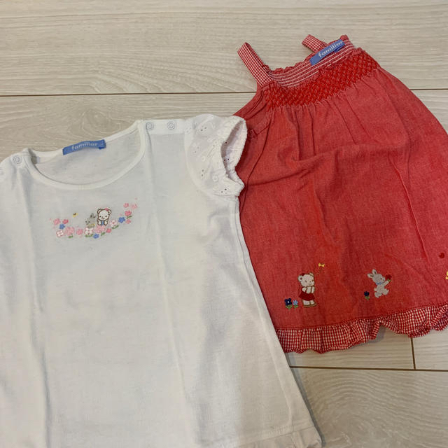 familiar(ファミリア)のfamiliar 100 カットソー・キャミソール キッズ/ベビー/マタニティのキッズ服女の子用(90cm~)(Tシャツ/カットソー)の商品写真