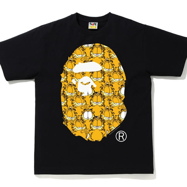 【L】BAPE X GARFIELD(ガーフィールド) tee Tシャツ