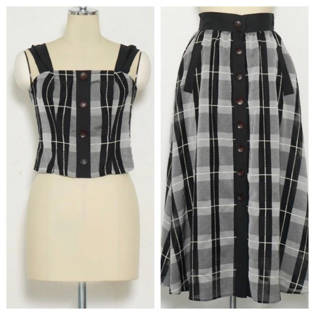 her lip to☆Cotton-blended Plaid Twopiece ワンピース 商品 - 通販