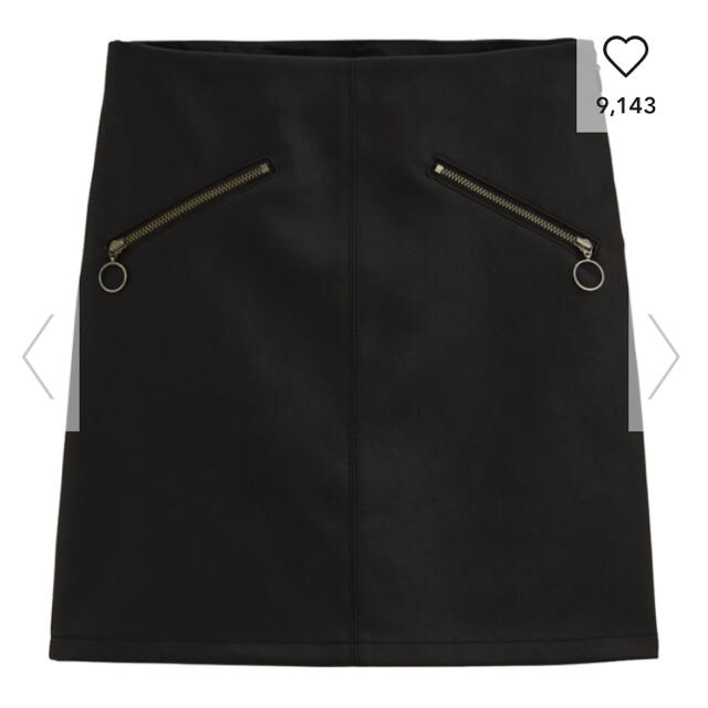 GU(ジーユー)のGU/ジーユー フェイクレザーミニスカート ブラック 黒 XL レディースのスカート(ミニスカート)の商品写真