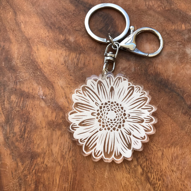 ひまわり マーガレット お花のキーホルダー