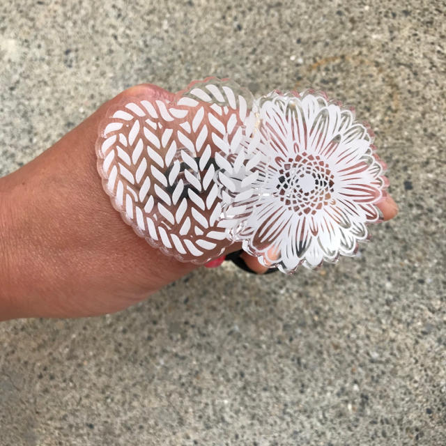 ハンドメイド ひまわりヘアゴム 3