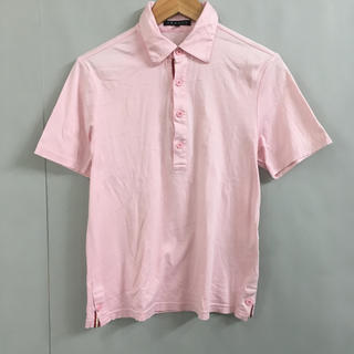 セオリー(theory)のセオリー 半袖 コットンシャツ ポロシャツ メンズ 38サイズ Sサイズ ピンク(ポロシャツ)