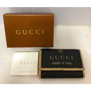 グッチ(Gucci)の◇グッチ◇ レザー / キーケース / ブラック / デカロゴ(キーケース)