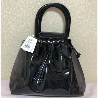 アズールバイマウジー(AZUL by moussy)のAZUL by moussy☆ハンドルビニールBAG☆ブラックタグ付き(ハンドバッグ)