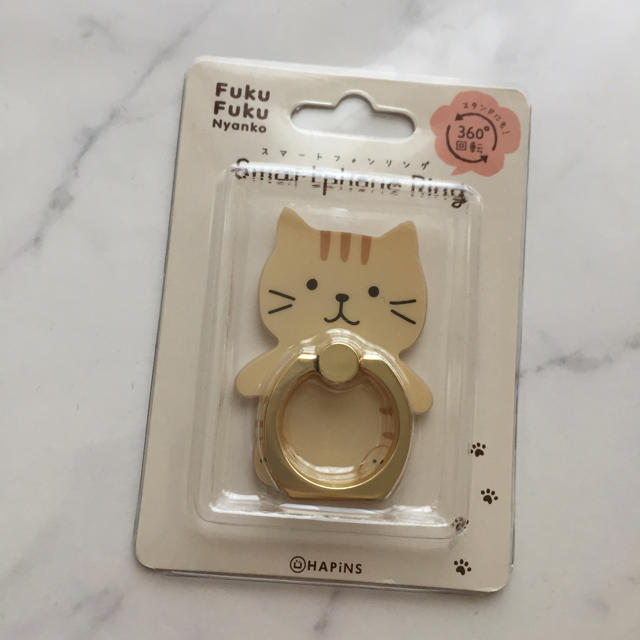 【新品・未開封】Fuku Fuku Nyanko スマートフォンリング スマホ/家電/カメラのスマートフォン/携帯電話(その他)の商品写真