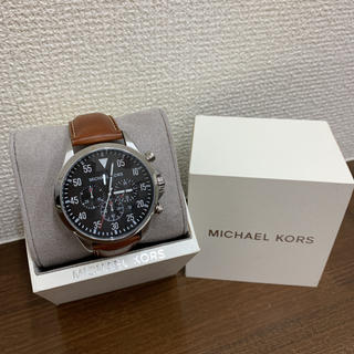 マイケルコース(Michael Kors)のマイケルコース MICHAELKORS クロノグラフ 革ベルト(腕時計(アナログ))