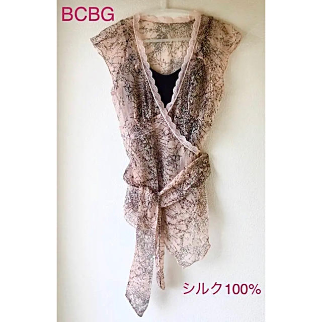 BCBGMAXAZRIA(ビーシービージーマックスアズリア)のBCBG MAXAZRIA シルク カシュクール トップス レディースのトップス(カットソー(半袖/袖なし))の商品写真