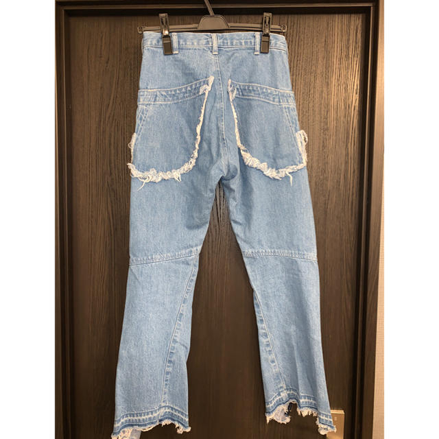 Yohji Yamamoto(ヨウジヤマモト)のsulvam 2018SS CRASH THREE-D DENIM PANTS メンズのパンツ(デニム/ジーンズ)の商品写真