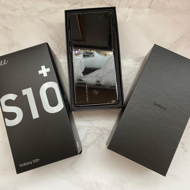 Galaxy(ギャラクシー)の Galaxy S10＋ Prism White 128 GB SIMフリー スマホ/家電/カメラのスマートフォン/携帯電話(スマートフォン本体)の商品写真