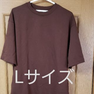 ユニクロ(UNIQLO)のmyhood様★エアリズムコットンTシャツ★ダークブラウン★Lサイズ(Tシャツ/カットソー(半袖/袖なし))