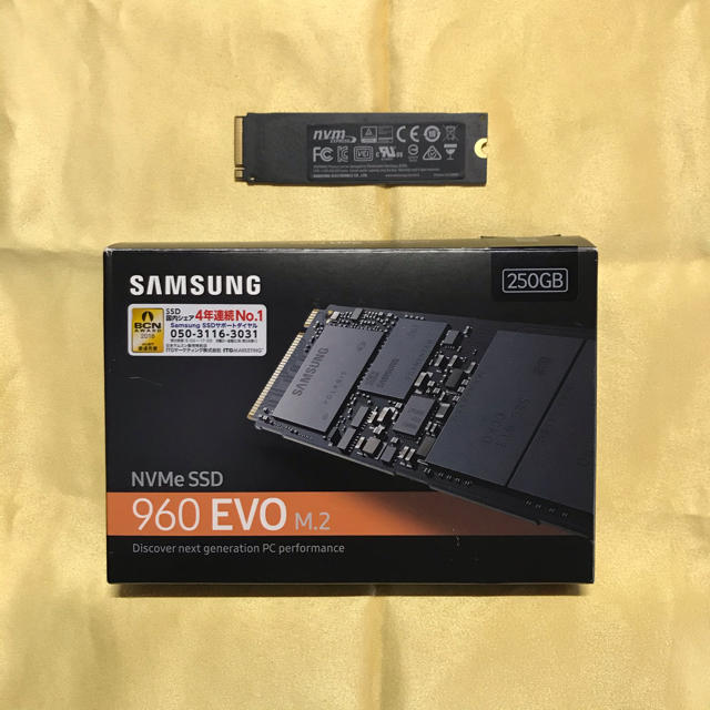 SAMSUNG NVMe SSD 960EVO M.2 250GB 保証あり