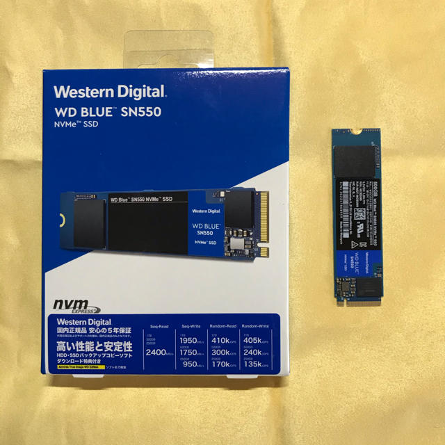 WesternDigital SN550 NVMe SSD 550GB 保証あり スマホ/家電/カメラのPC/タブレット(PCパーツ)の商品写真