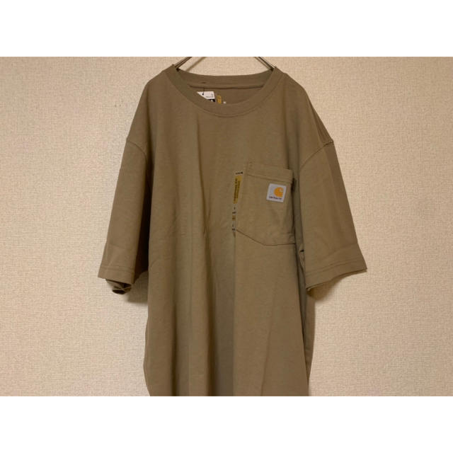 carhartt(カーハート)の新品 carhartt Tシャツ mサイズ ロゴ デザート カーキ系 メンズのトップス(Tシャツ/カットソー(半袖/袖なし))の商品写真