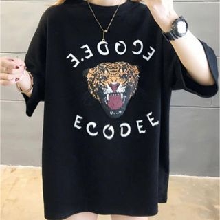 韓国ファッション♪ゆったりビッグシルエット♪Tシャツ ブラック(Tシャツ(半袖/袖なし))