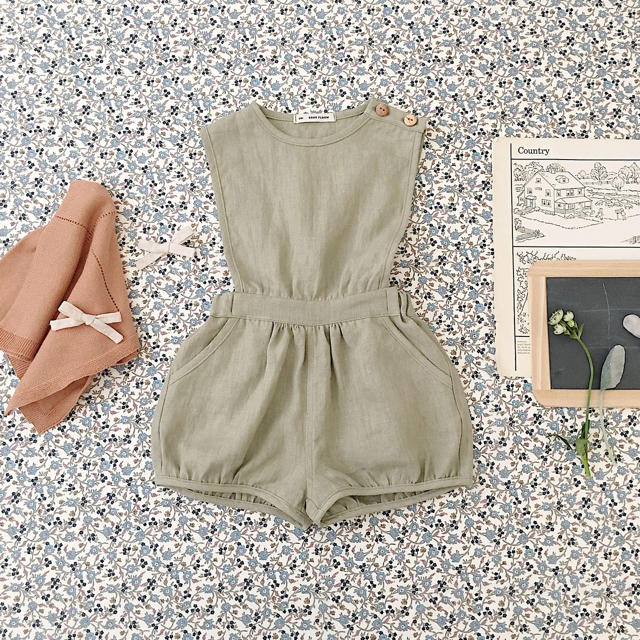 Caramel baby&child (キャラメルベビー&チャイルド)のSoor Ploom Fernanda Playsuit, Pond キッズ/ベビー/マタニティのキッズ服女の子用(90cm~)(ワンピース)の商品写真