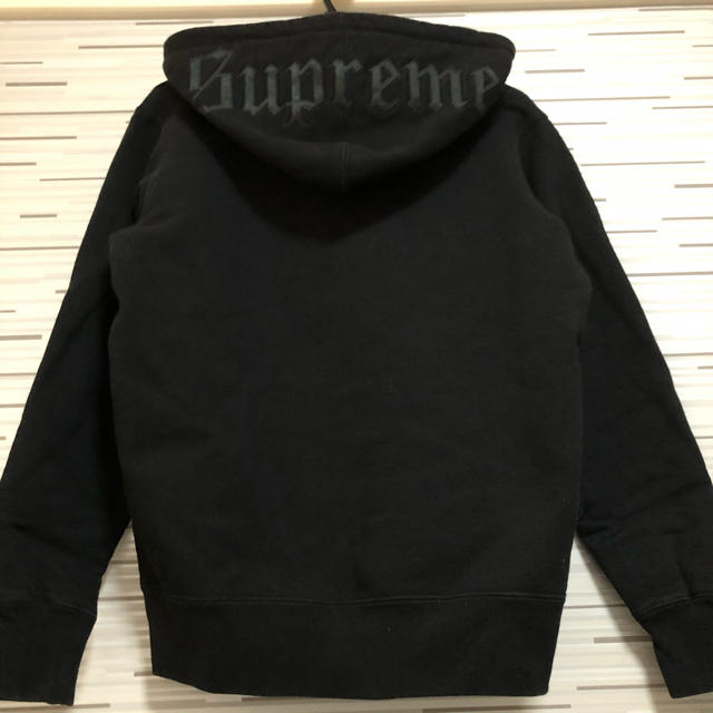 16FW supreme old english zip up hoodie