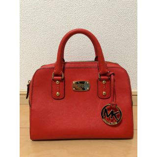 マイケルコース(Michael Kors)のマイケルコース ハンドバッグ　小さめ　オレンジ　お洒落(ハンドバッグ)