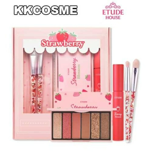 ETUDE HOUSE(エチュードハウス)の🍓ストロベリーブロッサムキット限定発売最終値下げ早い者勝ち！ コスメ/美容のキット/セット(コフレ/メイクアップセット)の商品写真