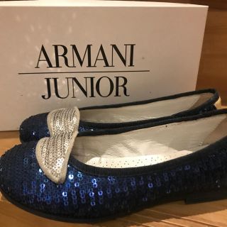 アルマーニ ジュニア(ARMANI JUNIOR)のパーティ＃進学式＃卒業式★美品　アルマーニ ガールズ シューズ(スリッポン)