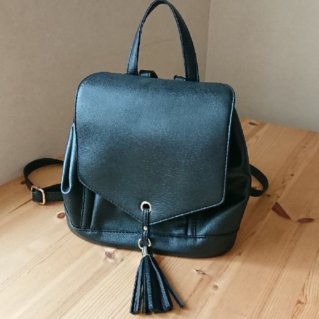 ミニリュック 黒 レディースのバッグ(リュック/バックパック)の商品写真