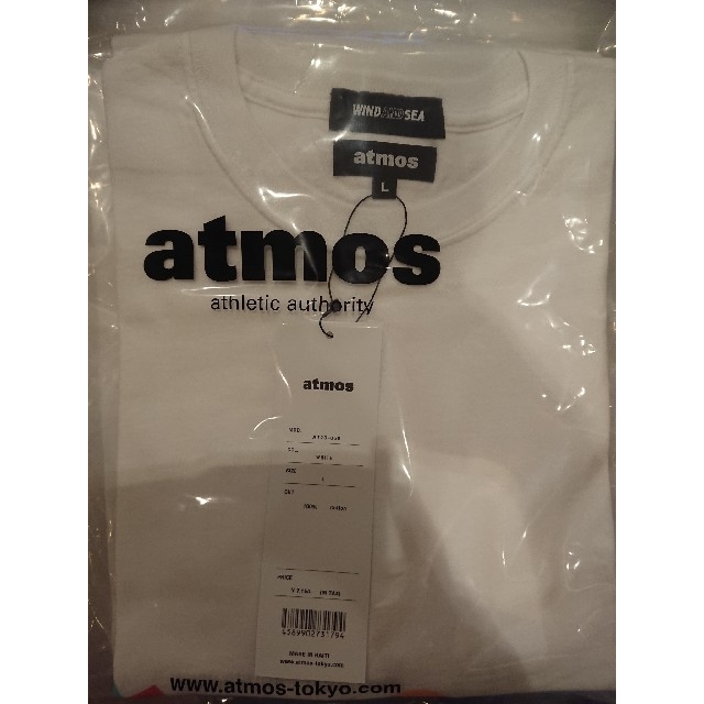 atmos x WIND AND SEA BIG LOGO TEE white