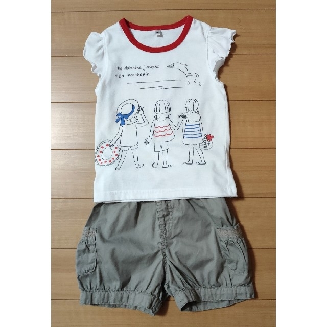 女の子 100センチセット☆ Ｔシャツ＆ショートパンツ  キッズ/ベビー/マタニティのキッズ服女の子用(90cm~)(パンツ/スパッツ)の商品写真