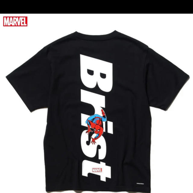 トップスS黒FCRB THE AMAZING SPIDERMAN POCKET TEE