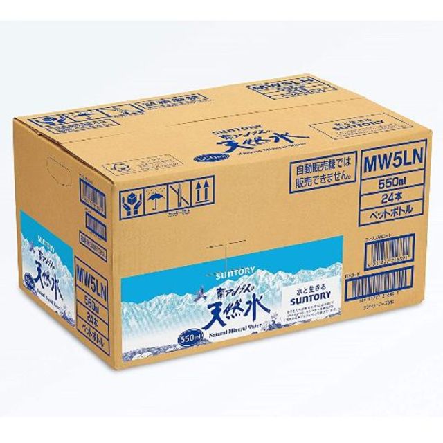 サントリー(サントリー)のサントリー 南アルプス の天然水550ml×24本 １箱/新品未開封 食品/飲料/酒の飲料(ミネラルウォーター)の商品写真