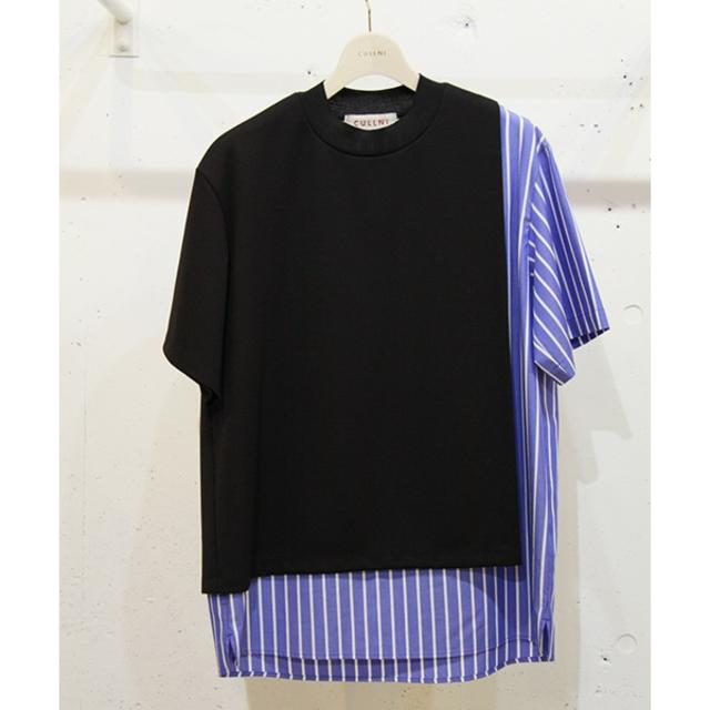 STUDIOUS(ステュディオス)のCULLNI ストライプドッキングプルオーバー メンズのトップス(Tシャツ/カットソー(半袖/袖なし))の商品写真